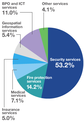Breakdown of Consolidated Revenue in the Fiscal Year Ended March 31, 2011