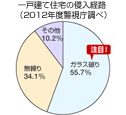 図:一戸建て住宅の侵入経路(2012年警視庁調べ)