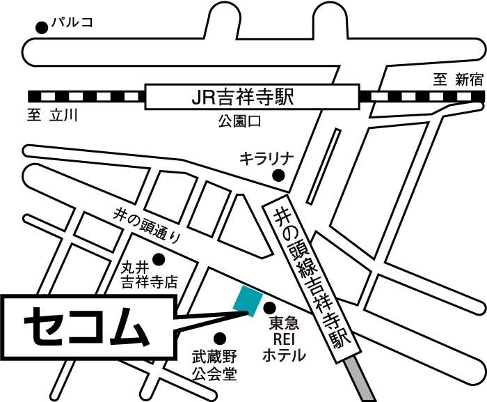 セコムショップ吉祥寺地図