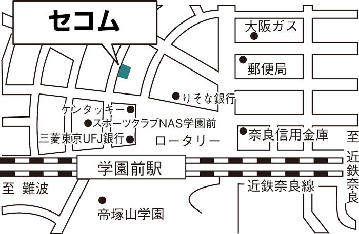 奈良オフィス地図