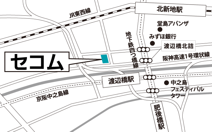 大阪北オフィス地図