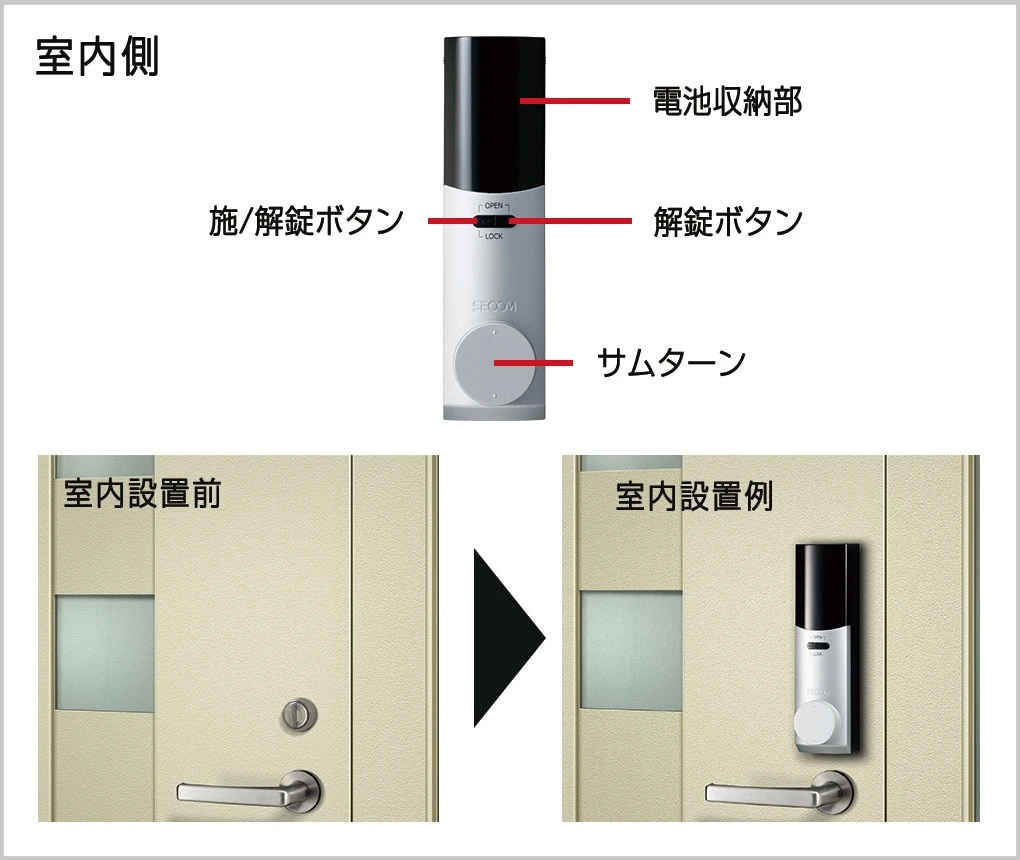 ICカード式電気錠 セサモ-AT｜ドア（電気錠・インターホン）の防犯対策