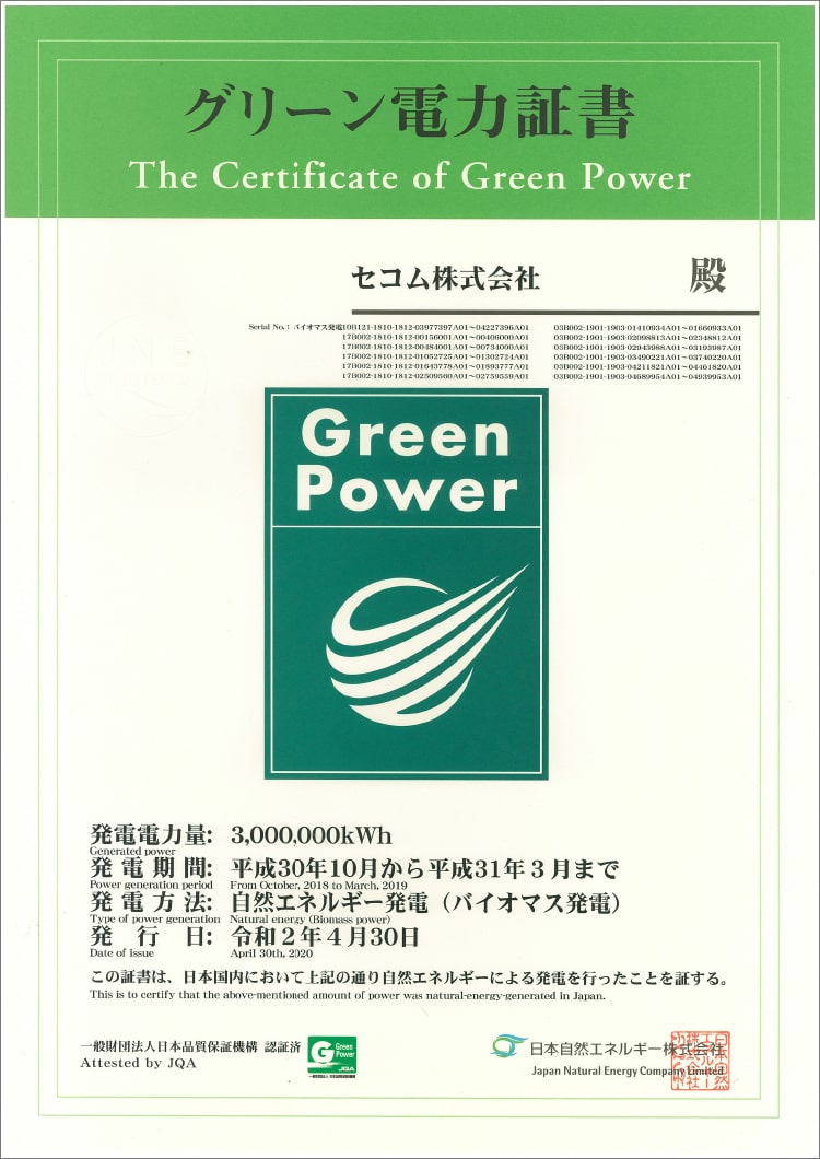 図：グリーン電力証書