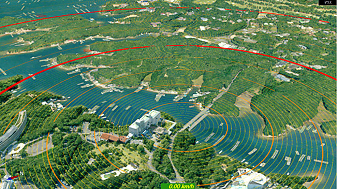 画像：上空および地上のあらゆる角度から警備対象を直感的に把握可能に
