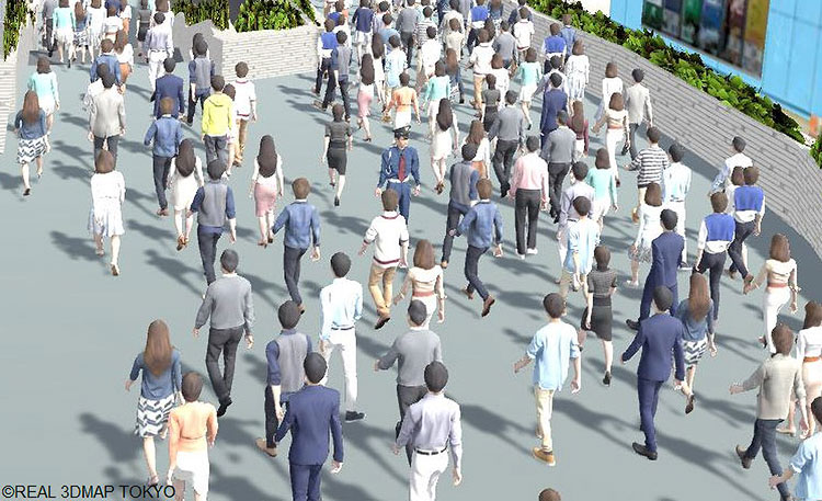 画像：イベント終了後の退場シーンのシミュレーション