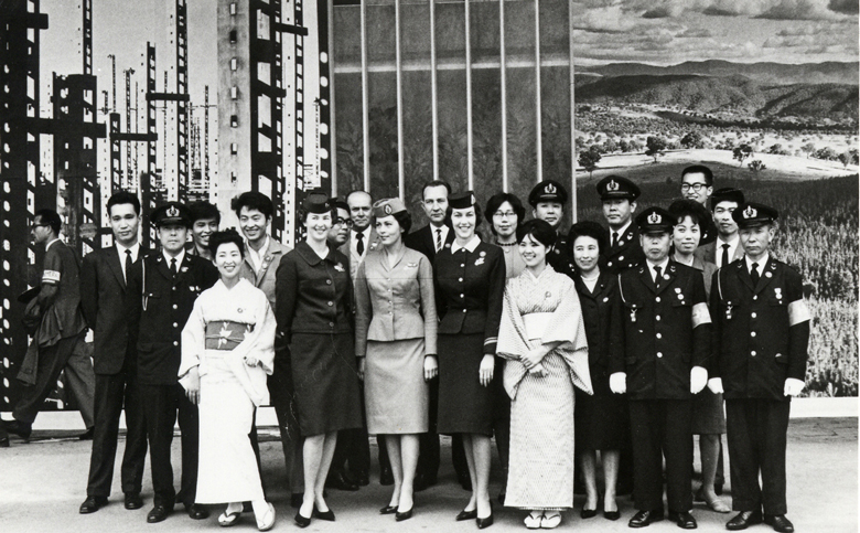 写真：東京・晴海の国際展示場の常駐警備