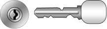 ディスクシリンダー錠の模式図