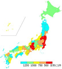 都道府県別の住宅侵入盗の割合(2011)(警察庁と総務省のデータから算出)