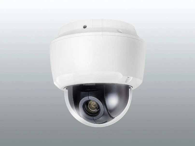 写真：PTZ機能を搭載しているドーム型ネットワークカメラの製品画像