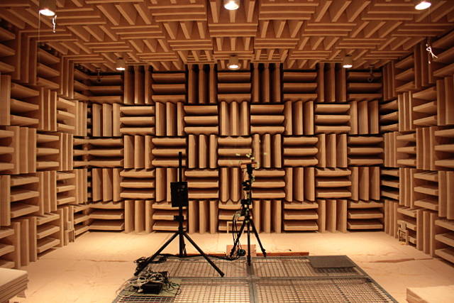 Soundproof room for acoustic experiments