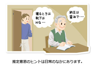 推定意思のヒントは日常のなかにあります。