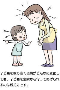 子どもを取り巻く現場がどんなに変化しても、子どもを危険から守ってあげられるのは親だけです。