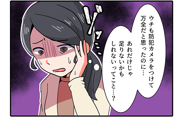 ウチも防犯カメラをつけて 万全だと思ったのに･･･あれだけじゃ 足りないかもしれないってこと･･･?