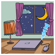 夜はできるだけ、電子機器を使わない