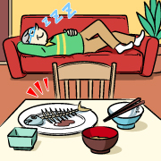食後すぐ横にならない