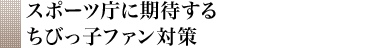 スポーツ庁に期待するちびっ子ファン対策